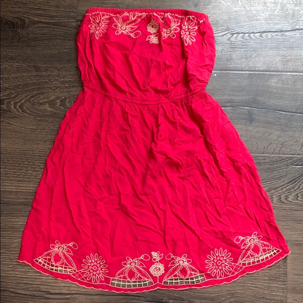LA Hearts Strapless Sundress — Hot Pink